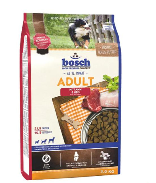 Bosch Kuzulu ve Pirinçli Yetişkin Köpek Maması 3 Kg