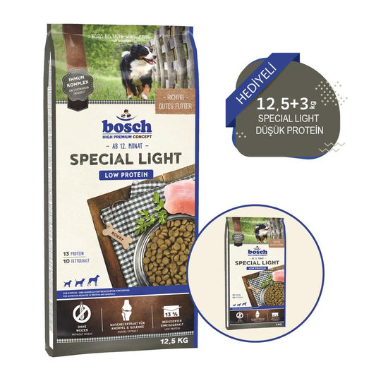 Bosch Special Light Düşük Proteinli Köpek Maması 12,5 + 2,5 Kg Hediyeli