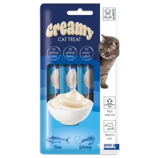 M- Pets Creamy Ton Balık Karidesli Kedi Ödülü 4 x 15 gr