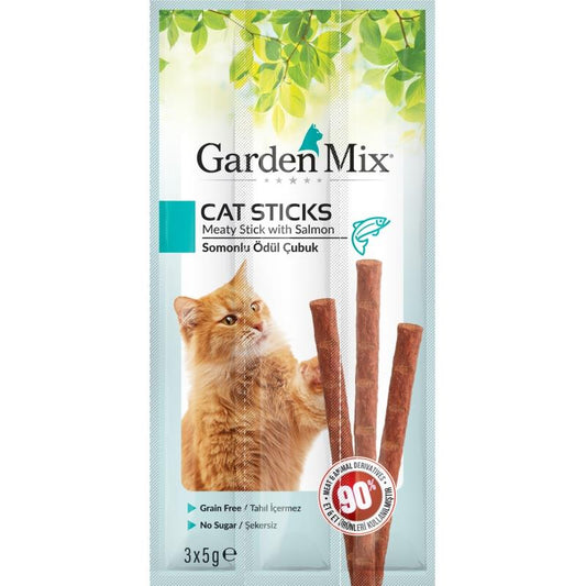 Gardenmix Somonlu Kedi Stick Ödül 3*5gr