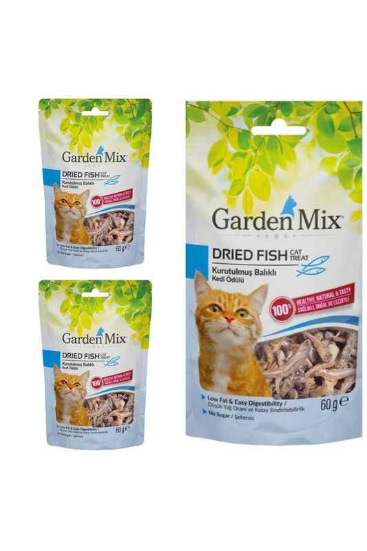 Garden Mix Kurutulmuş Balıklı Kedi Ödülü 60 Gr X 3 Adet
