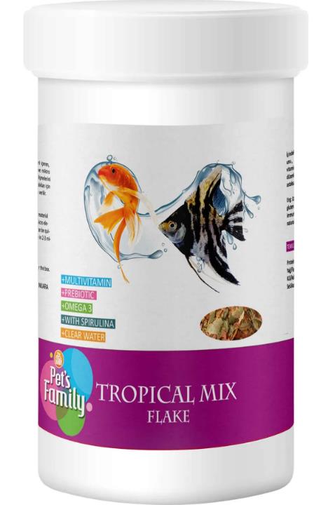 Pets Family Tropical Mix Flake 100 ml/15 Gr Balık Yemi