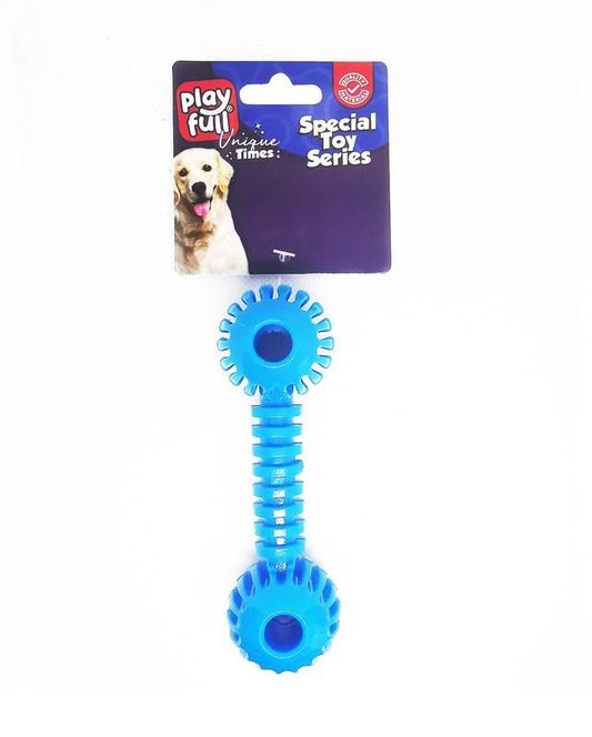 Playfull Dumbell Şeklinde Tırtıklı Köpek Oyuncağı 12x3,5 Cm